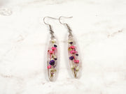 baby's breath earrings with cremation ash